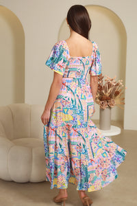 Sharon Short Sleeves Maxi Dress