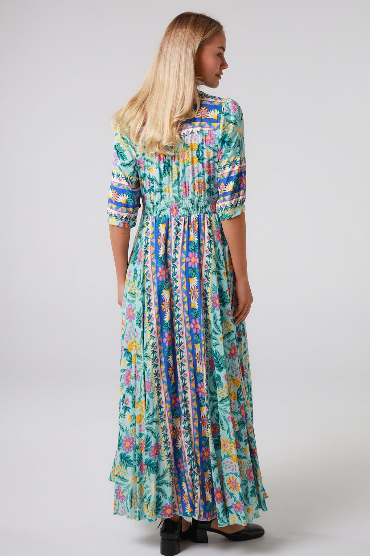 Davina 1/2 Sleeves Maxi Dress