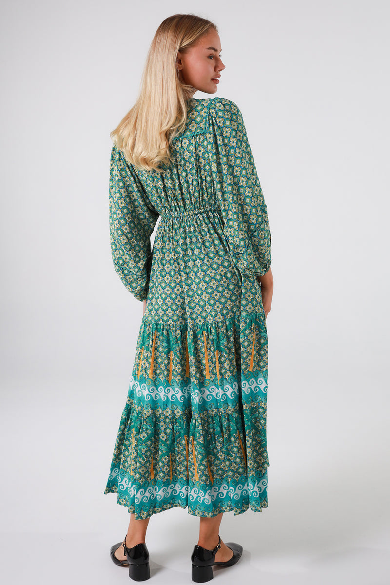 Greta Green Midi Dress