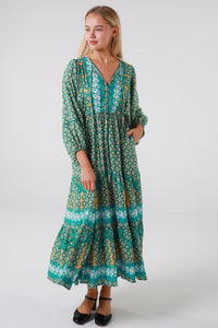 Greta Green Midi Dress